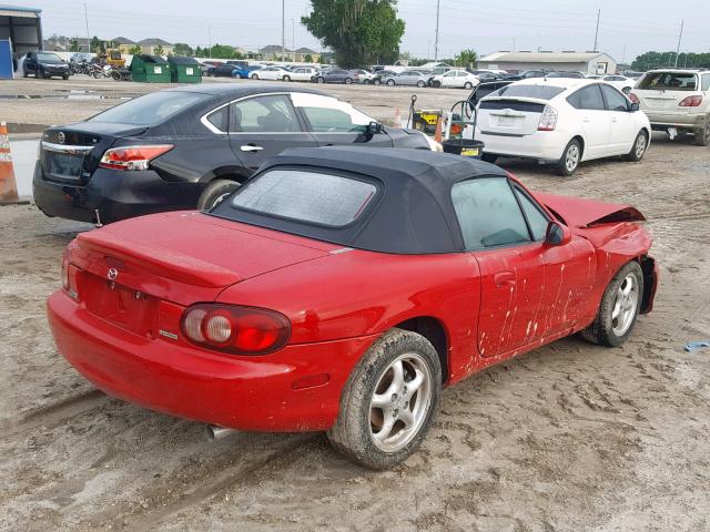 JM1NB353410216326 - 2001 MAZDA MX-5 MIATA RED photo 4