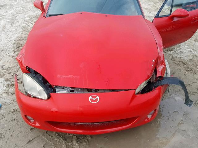 JM1NB353410216326 - 2001 MAZDA MX-5 MIATA RED photo 7