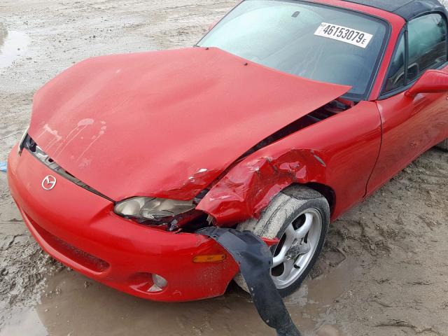 JM1NB353410216326 - 2001 MAZDA MX-5 MIATA RED photo 9