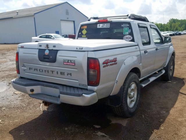 1N6ED27Y42C361215 - 2002 NISSAN FRONTIER C SILVER photo 4