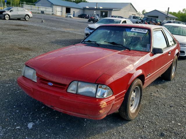 1FABP41E8KF239114 - 1989 FORD MUSTANG LX RED photo 2