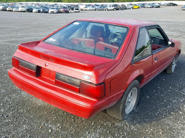 1FABP41E8KF239114 - 1989 FORD MUSTANG LX RED photo 4
