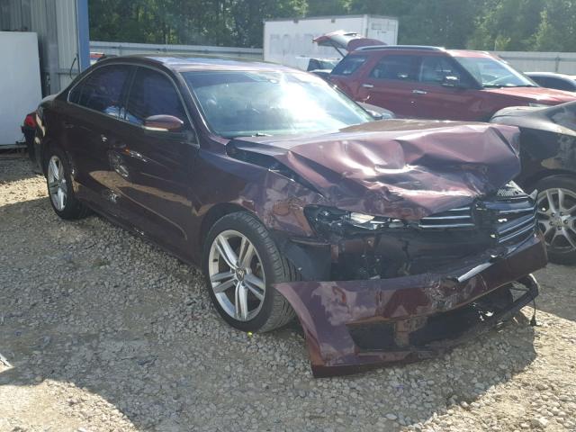 1VWBT7A38EC035325 - 2014 VOLKSWAGEN PASSAT SE BURGUNDY photo 1