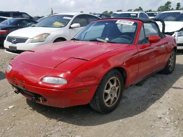 JM1NA3516L0143450 - 1990 MAZDA MX-5 MIATA RED photo 2