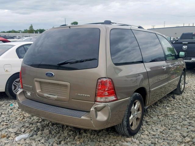 2FMZA58226BA35228 - 2006 FORD FREESTAR L BEIGE photo 4