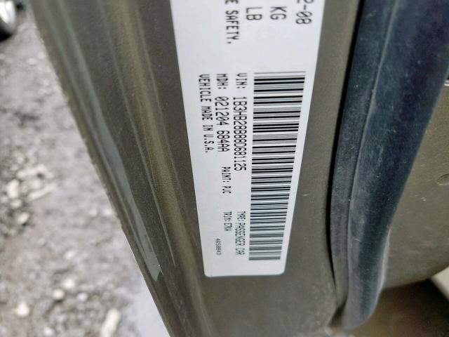 1B3HB28B88D681125 - 2008 DODGE CALIBER TAN photo 10