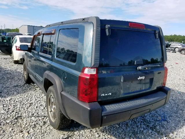 1J8HG48K06C122823 - 2006 JEEP COMMANDER 绿色 照片 3