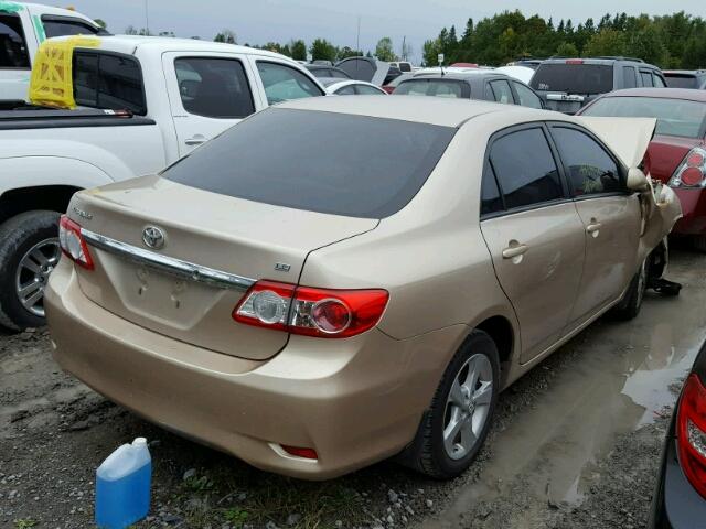 2T1BU4EE8BC574525 - 2011 TOYOTA COROLLA BA BEIGE photo 4