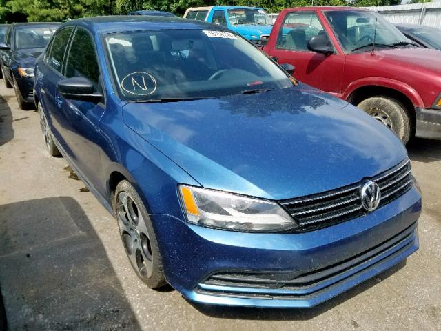 3VW2K7AJ7FM249529 - 2015 VOLKSWAGEN JETTA BASE Կապույտ լուսանկար 1