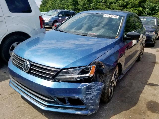 3VW2K7AJ7FM249529 - 2015 VOLKSWAGEN JETTA BASE Կապույտ լուսանկար 2