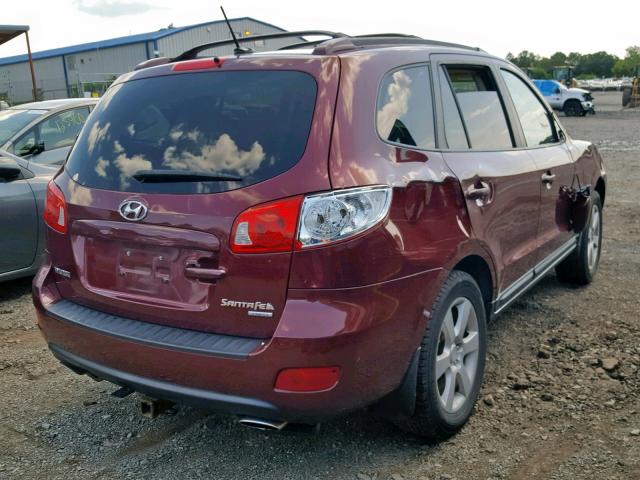 5NMSH73E69H231757 - 2009 HYUNDAI SANTA FE S RED photo 4