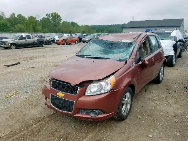 KL1TD6DE5BB251699 - 2011 CHEVROLET AVEO LS MAROON photo 2