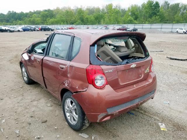 KL1TD6DE5BB251699 - 2011 CHEVROLET AVEO LS MAROON photo 3