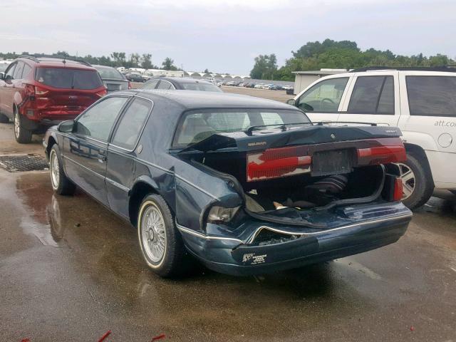 1MEPM6046NH640665 - 1992 MERCURY COUGAR LS GREEN photo 3