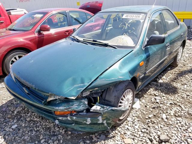 JF1GC2447PH526450 - 1993 SUBARU IMPREZA L GREEN photo 2