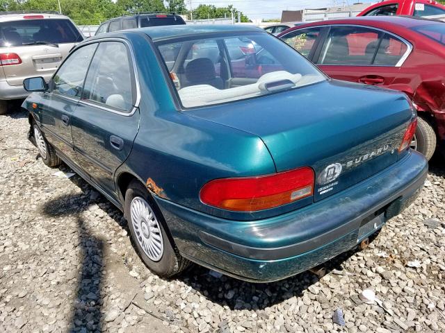 JF1GC2447PH526450 - 1993 SUBARU IMPREZA L GREEN photo 3