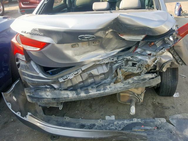 KMHDH4AE8DU016789 - 2013 HYUNDAI ELANTRA GL SILVER photo 9