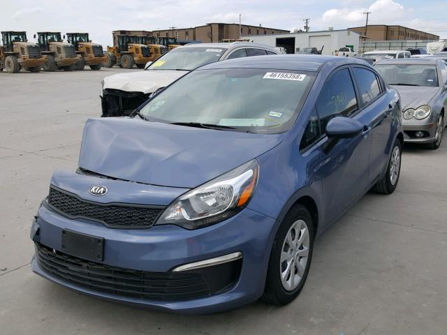 KNADM4A39G6666722 - 2016 KIA RIO LX BLUE photo 2