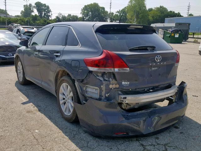 4T3ZA3BB9DU063510 - 2013 TOYOTA VENZA LE GRAY photo 3