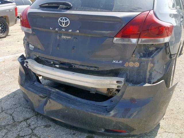 4T3ZA3BB9DU063510 - 2013 TOYOTA VENZA LE GRAY photo 9