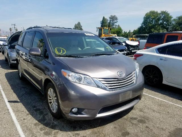 5TDYK3DC5DS382788 - 2013 TOYOTA SIENNA XLE CHARCOAL photo 1