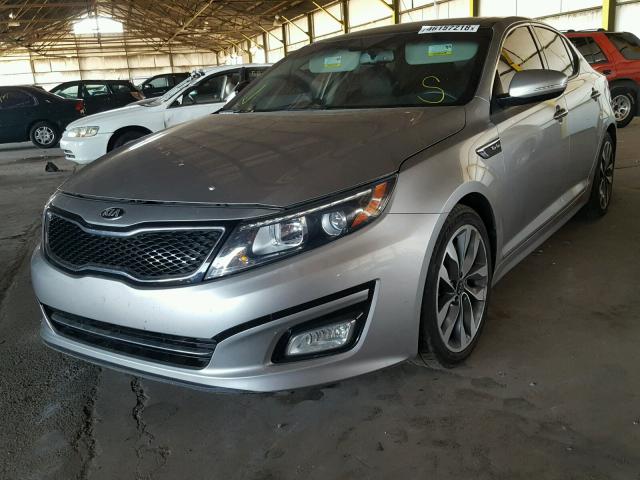 5XXGR4A66FG378474 - 2015 KIA OPTIMA SX SILVER photo 2