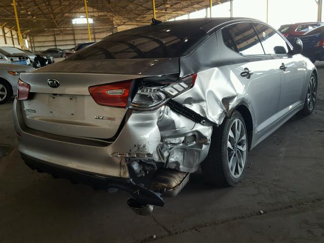 5XXGR4A66FG378474 - 2015 KIA OPTIMA SX SILVER photo 4