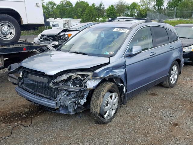 JHLRE48738C021388 - 2008 HONDA CR-V EXL BLUE photo 2