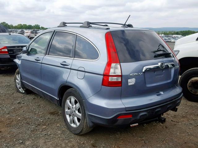 JHLRE48738C021388 - 2008 HONDA CR-V EXL BLUE photo 3