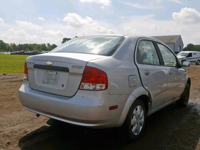 KL1TD56636B554521 - 2006 CHEVROLET AVEO BASE GRAY photo 4