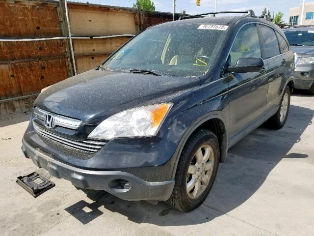 JHLRE48757C054858 - 2007 HONDA CR-V EXL BLACK photo 2