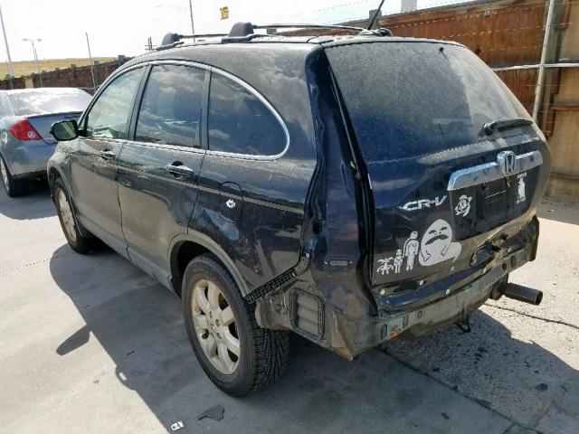 JHLRE48757C054858 - 2007 HONDA CR-V EXL BLACK photo 3