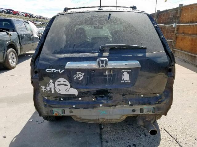 JHLRE48757C054858 - 2007 HONDA CR-V EXL BLACK photo 9