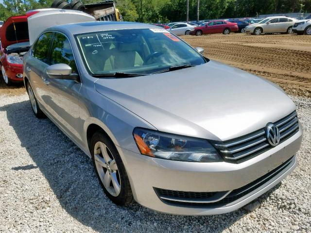 1VWBH7A39DC052134 - 2013 VOLKSWAGEN PASSAT SE SILVER photo 1