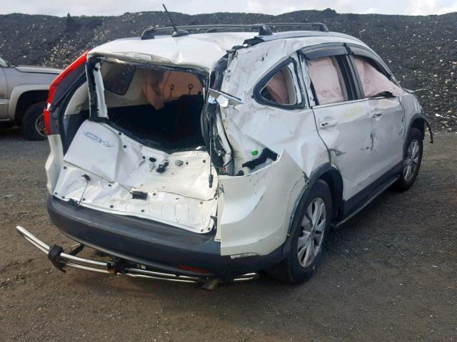 5J6RM4H76EL051801 - 2014 HONDA CR-V EXL WHITE photo 4