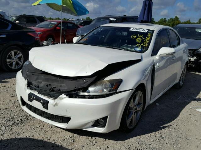 JTHBF5C29C5184247 - 2012 LEXUS IS 250 WHITE photo 2