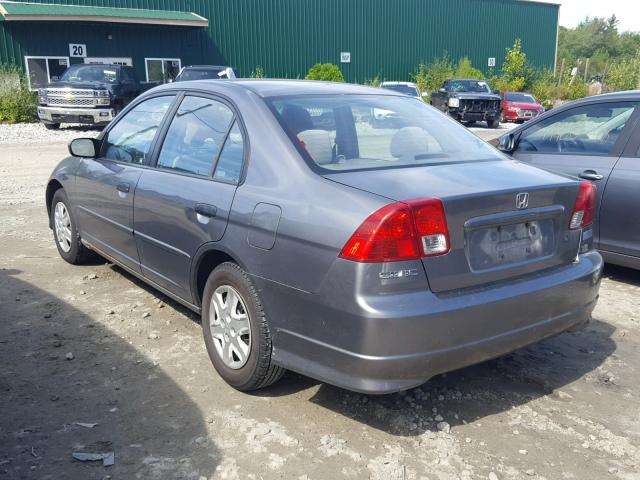 2HGES16365H515869 - 2005 HONDA CIVIC DX V GRAY photo 3