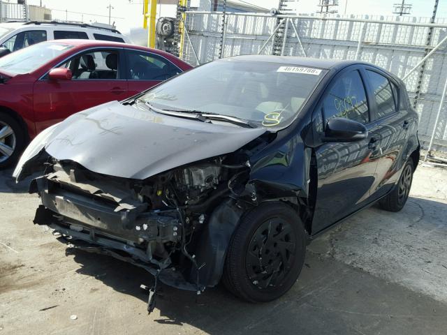 JTDKDTB36G1116121 - 2016 TOYOTA PRIUS C BLACK photo 2