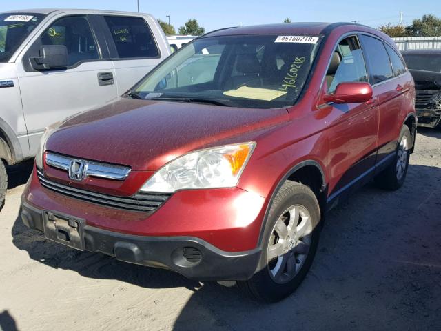 JHLRE38778C026443 - 2008 HONDA CR-V EXL MAROON photo 2