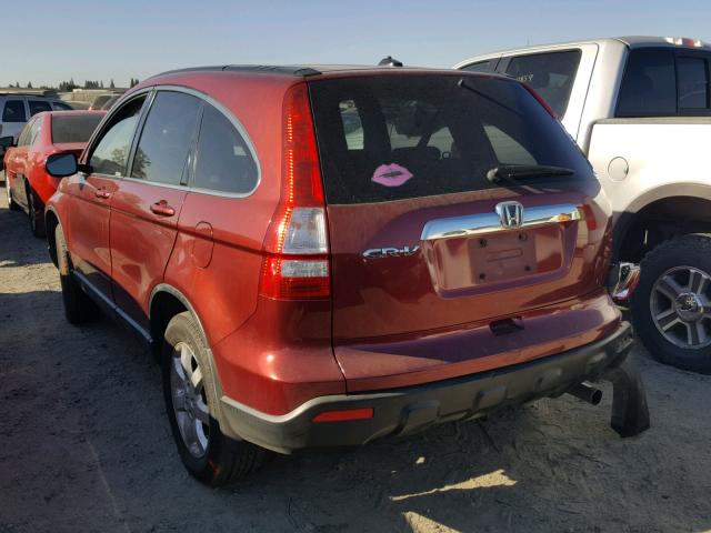 JHLRE38778C026443 - 2008 HONDA CR-V EXL MAROON photo 3