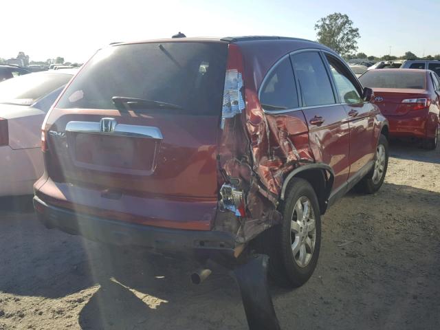 JHLRE38778C026443 - 2008 HONDA CR-V EXL MAROON photo 4