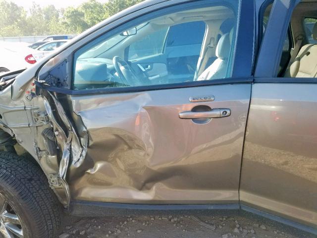 2FMDK3JC5DBB42964 - 2013 FORD EDGE SEL BROWN photo 10