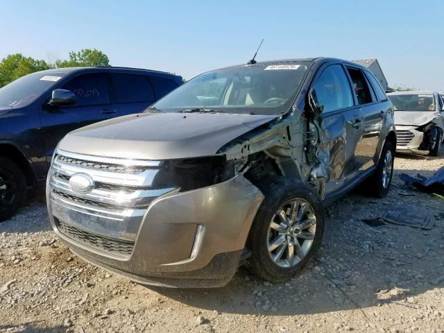 2FMDK3JC5DBB42964 - 2013 FORD EDGE SEL BROWN photo 2