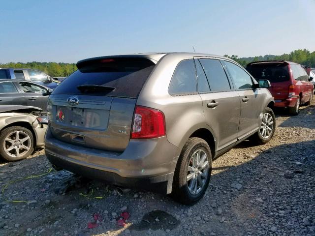 2FMDK3JC5DBB42964 - 2013 FORD EDGE SEL BROWN photo 4