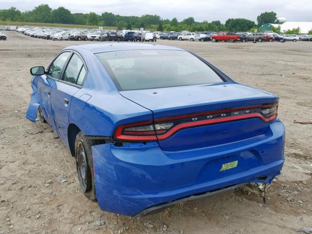 2C3CDXKT6HH660833 - 2017 DODGE CHARGER PO BLUE photo 3