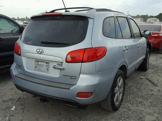 5NMSH13E57H088858 - 2007 HYUNDAI SANTA FE S BLUE photo 4