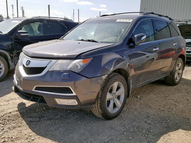 2HNYD2H65AH004502 - 2010 ACURA MDX TECHNO GRAY photo 2