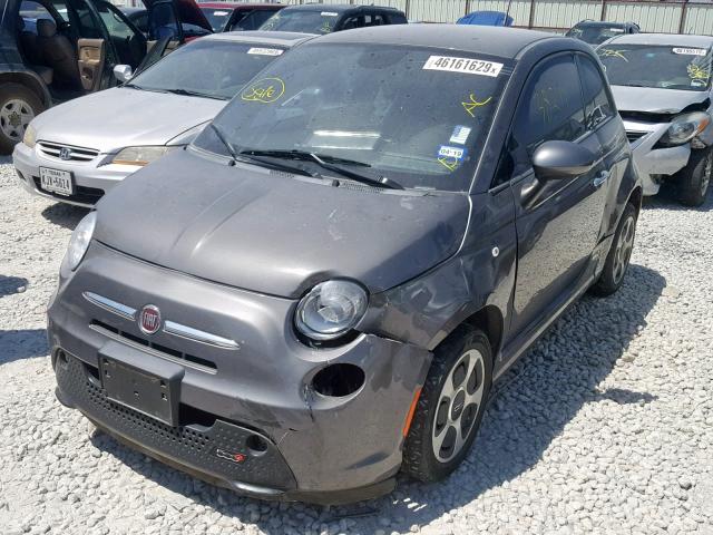 3C3CFFGE8DT744815 - 2013 FIAT 500 ELECTR GRAY photo 2