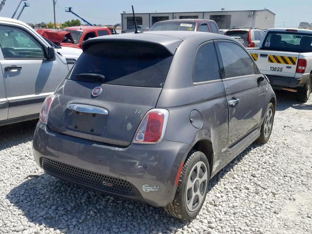 3C3CFFGE8DT744815 - 2013 FIAT 500 ELECTR GRAY photo 4