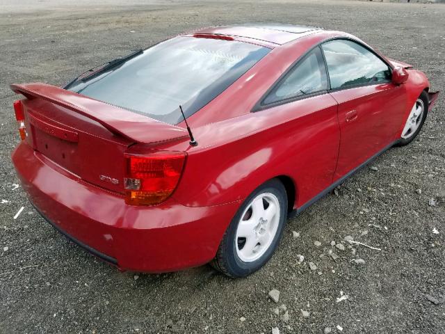 JTDDY32T6Y0018520 - 2000 TOYOTA CELICA RED photo 4